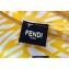 Fendi Shopper Tote Bag Glazed Canvas FF Vertigo Graphic Print Yellow 2021
