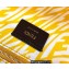 Fendi Shopper Tote Bag Glazed Canvas FF Vertigo Graphic Print Yellow 2021