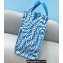 Fendi Shopper Tote Bag Glazed Canvas FF Vertigo Graphic Print Blue 2021