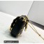 Fendi Nano Baguette Bag Charm Black with Metal Stitching 2021