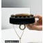 Fendi Nano Baguette Bag Charm Black with Metal Stitching 2021
