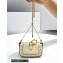 Fendi Nano Baguette Bag Charm White with Metal Stitching 2021