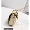 Fendi Nano Baguette Bag Charm White with Metal Stitching 2021