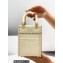 Fendi Leather Mini Sunshine Shopper Bag White with Metal Stitching 2021