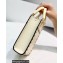 Fendi Leather Mini Sunshine Shopper Bag White with Metal Stitching 2021