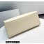 Fendi Leather Sunshine Medium Shopper Tote Bag White with Metal Stitching 2021