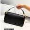 Fendi Medium Baguette Bag Black with Metal Stitching 2021