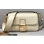 Fendi Medium Baguette Bag White with Metal Stitching 2021