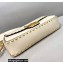 Fendi Medium Baguette Bag White with Metal Stitching 2021