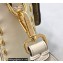 Fendi Medium Baguette Bag White with Metal Stitching 2021