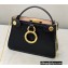 Fendi Nano Peekaboo Bag Charm Nappa Leather Black 2021