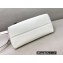 Fendi FF Motif Handle Leather By The Way Medium Boston Bag White