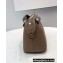 Fendi FF Motif Handle Leather By The Way Mini Boston Bag Coffee