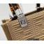 Fendi Technical Mesh FF Fabric Mini Sunshine Shopper Bag Beige 2021