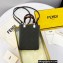 Fendi Technical Mesh FF Fabric Mini Sunshine Shopper Bag Dark Green 2021