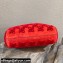 Fendi First Medium Suede Bag Red with Karligraphy Embroidery 2021