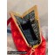 Fendi First Medium Suede Bag Red with Karligraphy Embroidery 2021