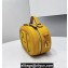 Fendi Leather and Suede Mini Camera Case Bag Yellow 2021