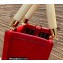 Fendi Leather Mini Sunshine Shopper Bag Red 2021