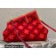 Fendi First Small Suede Bag Red with Karligraphy Embroidery 2021