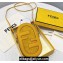 Fendi Leather and Suede 12 PRO PHONE HOLDER Pouch Bag Yellow 2021