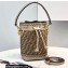 Fendi Mon Tresor Mini Bucket Bag Beige FF Suede 2021