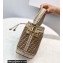 Fendi Mon Tresor Mini Bucket Bag Beige FF Suede 2021