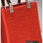 Fendi Technical Mesh FF Fabric Mini Sunshine Shopper Bag Red 2021