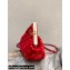 Fendi First Small Suede Bag Red with Karligraphy Embroidery 2021