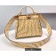 Fendi Peekaboo Mini Bag Leather FF Vertigo Graphic Print Yellow 2021