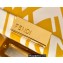 Fendi Peekaboo Mini Bag Leather FF Vertigo Graphic Print Yellow 2021