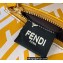 Fendi Peekaboo Mini Bag Leather FF Vertigo Graphic Print Yellow 2021