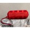 Fendi First Small Suede Bag Red with Karligraphy Embroidery 2021