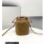 Fendi Mon Tresor Mini Bucket Bag Sheepskin Brown 2021