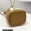 Fendi Mon Tresor Mini Bucket Bag Sheepskin Brown 2021