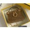 Fendi Nano Peekaboo Bag Charm Sheepskin Brown 2021