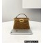 Fendi Nano Peekaboo Bag Charm Sheepskin Brown 2021