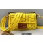 Fendi Mini Baguette Canvas Bag Yellow with Embroidery 2021
