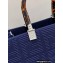 Fendi Technical Mesh FF Fabric Sunshine Medium Shopper Tote Bag Dark Blue 2021