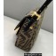 Fendi Mini Baguette 1997 Bag Brown Jacquard Fabric FF Vertigo Graphic Print 2021