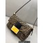 Fendi Mini Baguette 1997 Bag Brown Jacquard Fabric FF Vertigo Graphic Print 2021