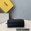 Fendi FF Motif Handle Leather By The Way Mini Boston Bag Black