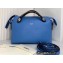 Fendi FF Motif Handle Leather By The Way Mini Boston Bag Light Blue