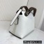 Fendi FF Motif Handle Leather By The Way Mini Boston Bag White
