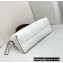 Fendi FF Motif Handle Leather By The Way Mini Boston Bag White