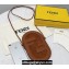 Fendi Leather and Suede 12 PRO PHONE HOLDER Pouch Bag Brown 2021
