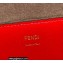 Fendi Leather Sunshine Medium Shopper Tote Bag Red 2021