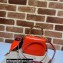 Gucci leather Mini top handle bag with Bamboo 686864 Red 2021