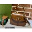 Gucci leather Mini top handle bag with Bamboo 686864 Brown 2021