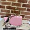 Gucci leather Mini top handle bag with Bamboo 686864 Pink 2021
